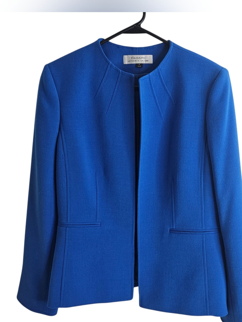 Tahari Blue Jacket Blazor Size 10 Arthur S Levine